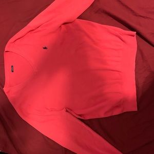 Large men’s red polo sweater